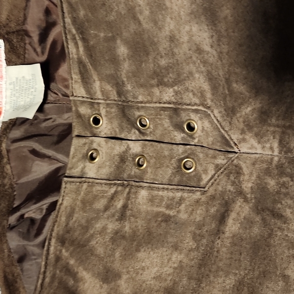 Brown leather pants in size 5 - Picture 3 of 3